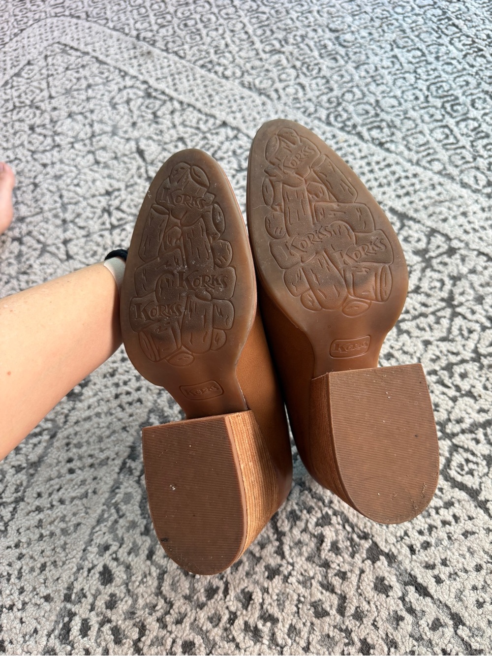 KORKS | Women's Tan Block Heel Slip-On Pumps - Picture 5 of 7